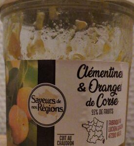 Saveurs de nos regions Confiture clémentines et oranges de Corse 330g